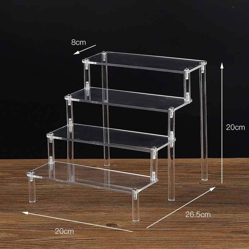 BERRY'S BUYS™ 1-5 Tier Acrylic Display Stand - Showcase Your Collection in Style - Keep Your Belongings Organized and Beautifully Displayed - Berry's Buys