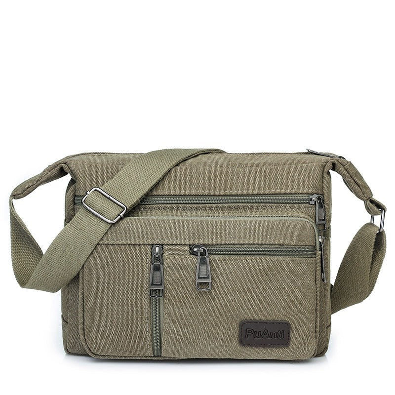 Men Canvas Shoulder Bag - Stay Organized in Style - The Ultimate Accessory for the Modern Man on ...