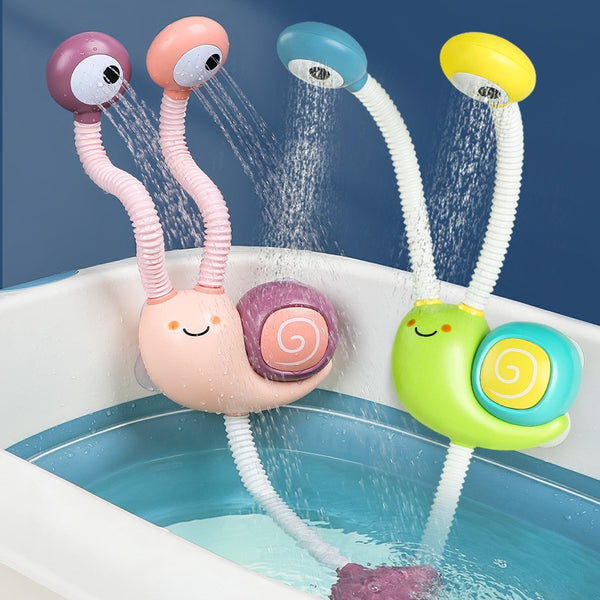 BERRY'S BUYS™ Bath Toys Water Game Snail Spraying Faucet Shower Electric Water Spray Toy - Make Bath Time Fun and Educational - Develop Your Baby's Coordination and Sensory Awareness - Berr