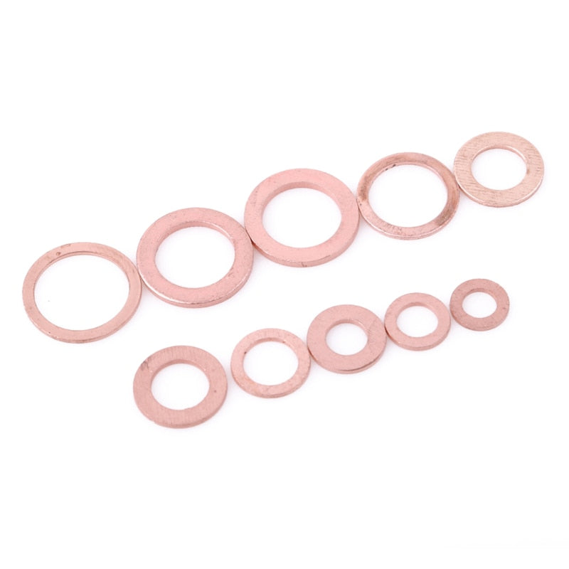 BERRY'S BUYS™ 200Pcs Copper Sealing Washer Gasket Nut Bolt Set - The Ultimate Solution for Reliable Sealing Performance - Upgrade Your Tool Collection Today! - Berry's Buys