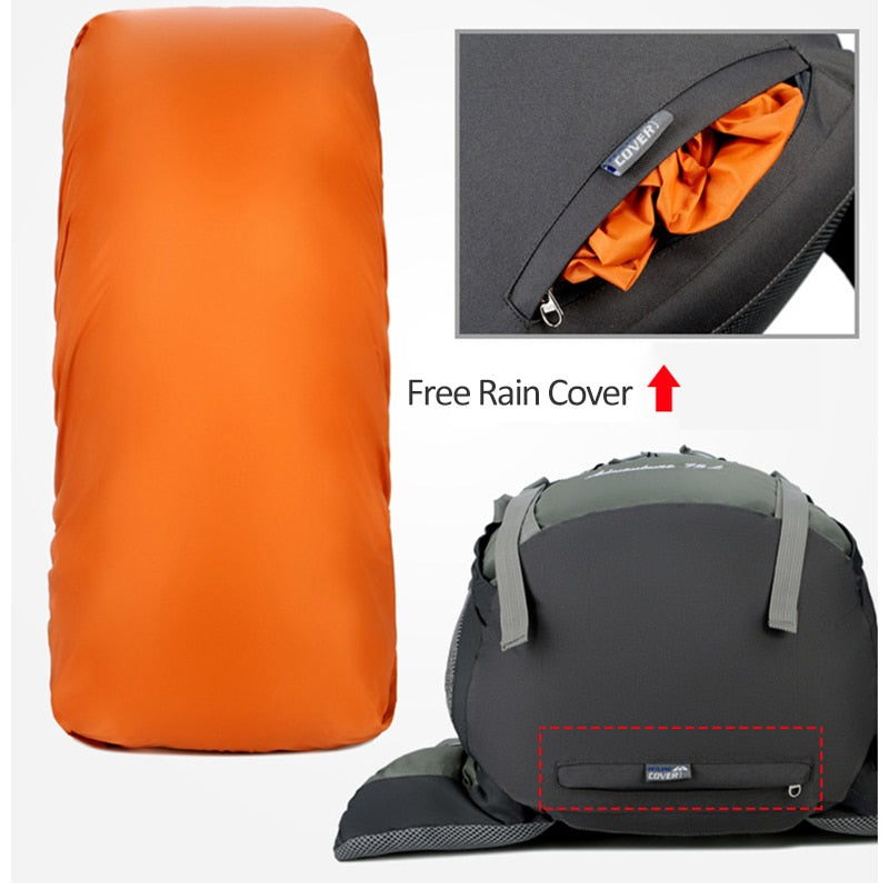 BERRY'S BUYS™ FREE KNIGHT 75L Camping Backpack - The Ultimate Companion for Your Outdoor Adventures - Durable, Spacious and Comfortable. - Berry's Buys