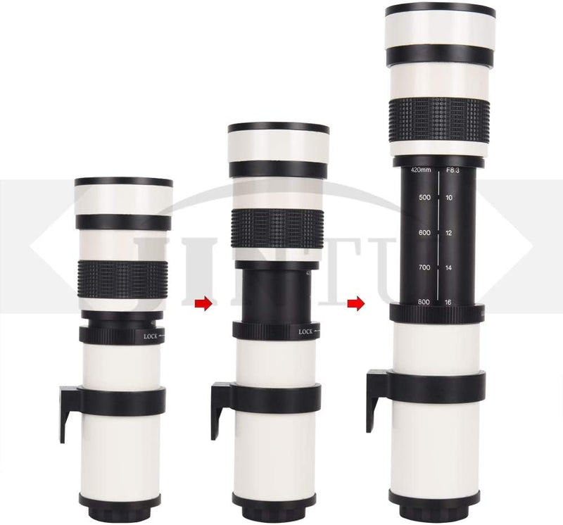 JINTU 420-800mm Telephoto Lens - Get Closer to Your Subjects - Capture Stunning and Vibrant Images