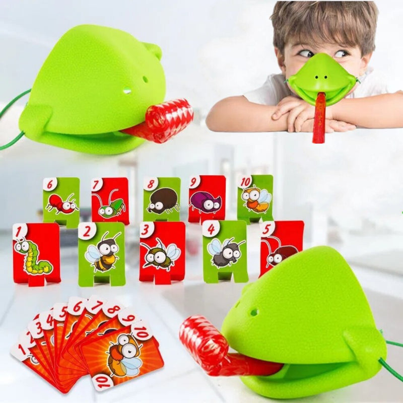 BERRY'S BUYS™ Funny Lizards Mask Toy Frog Tongue-Sticking TikTok Same Two-player Card Game - The Hilarious Stress Reliever for Family Game Nights and Parties! - Berry's Buys