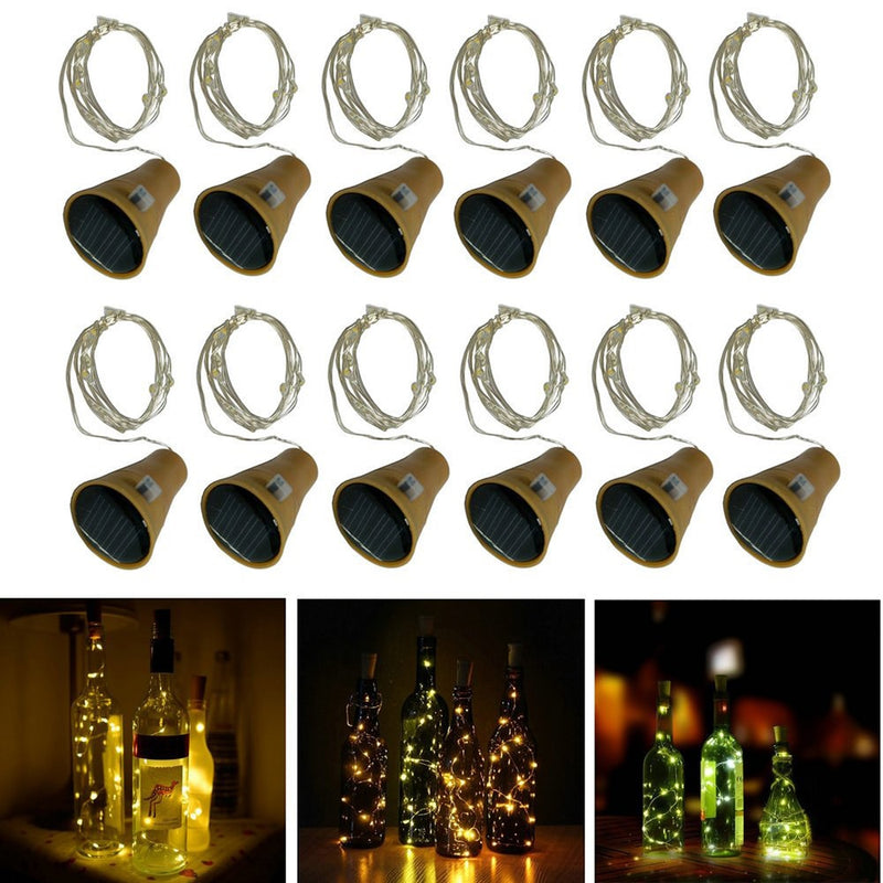BERRY'S BUYS™ 2M 20LEDs Solar Wine Bottle String Light - Add a Charming Ambiance to Your Outdoor Decor with Eco-Friendly Lighting - Berry's Buys