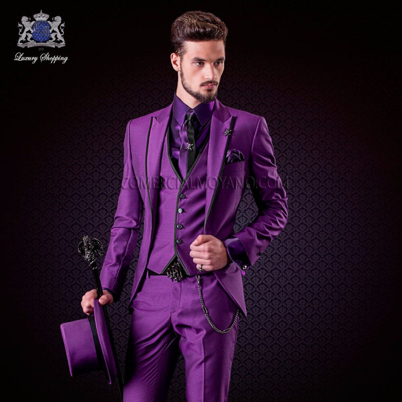 Italian Purple Tuxedo Jacket Slim Fit Men Suit - Elevate Your Style and Stand Out from the Crowd ...