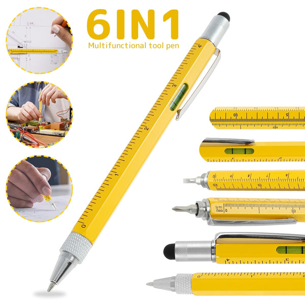 BERRY'S BUYS™ 6 In1 Multi-Function Pen Construction Tools Tactical Pen - The Ultimate DIY Gadget - Get More Done with One Tool! - Berry's Buys