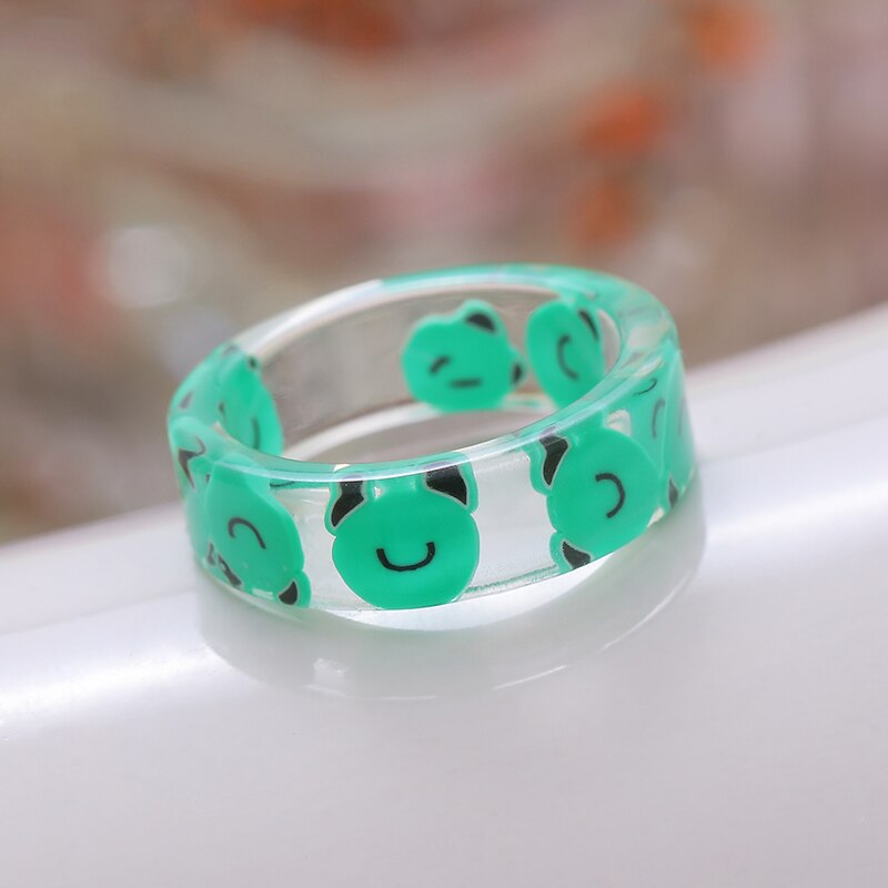 BERRY'S BUYS™ Fashion Cute Green Blue Frog Ring - Add Playful Charm to Your Jewelry Collection - Versatile and Durable - Berry's Buys