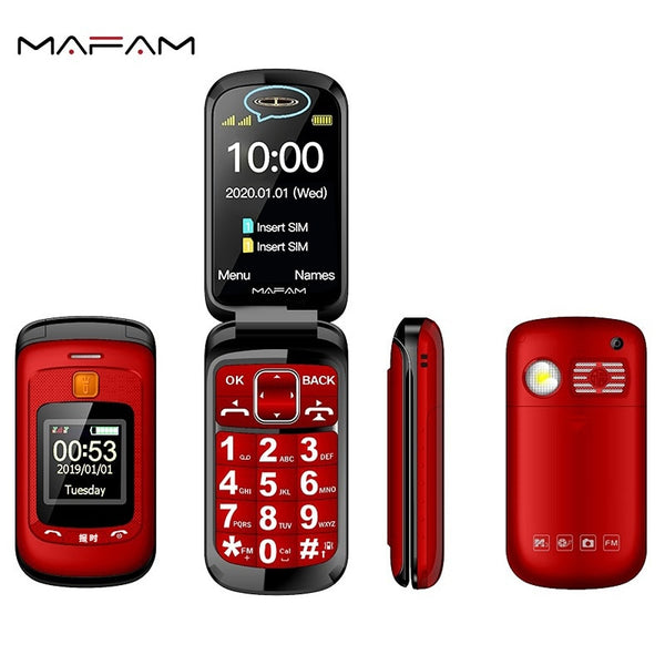 Mafam F899 Flip Elderly Cellphone - Stay Connected with Ease - Long Battery Life and Dual SIM Slots