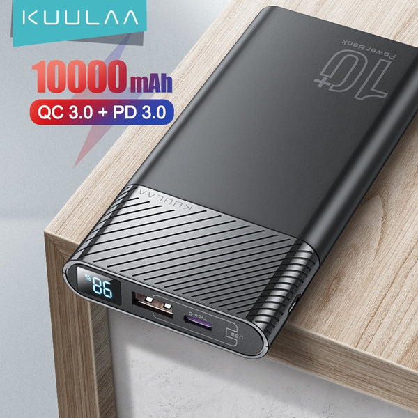KUULAA Power Bank 10000mAh - Charge Two Devices Simultaneously - Never Run Out of Battery Again!