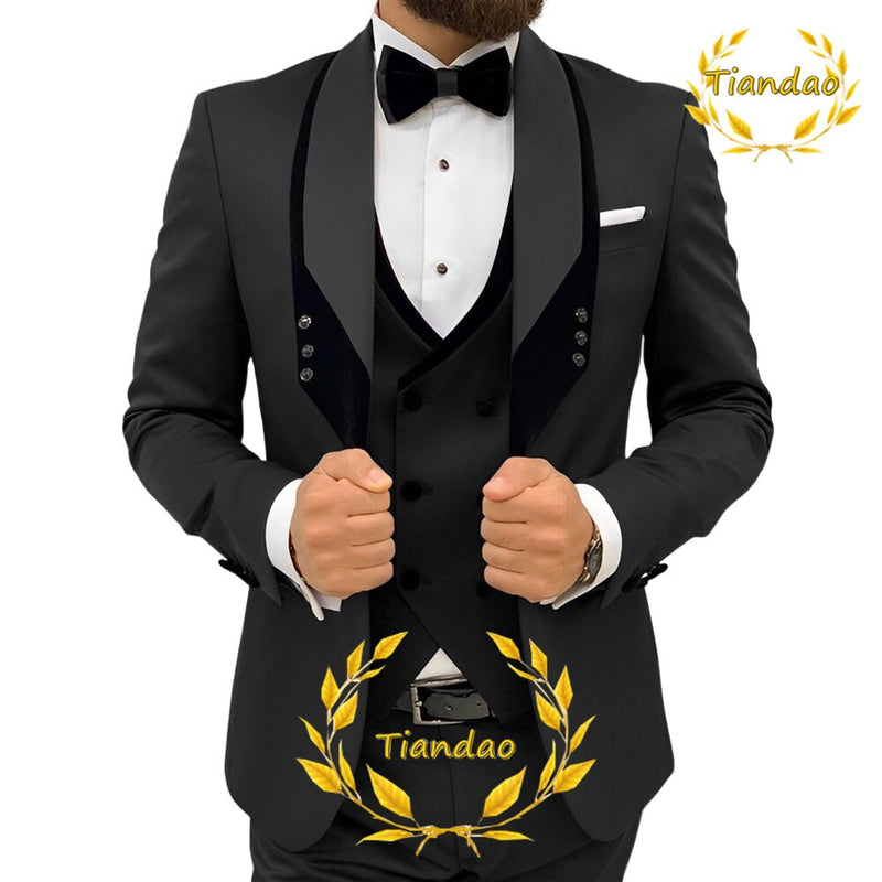 BERRY'S BUYS™ Gothic Style 4-Piece Men's Suit - Make a Statement at Any Formal Event - Elevate Your Fashion Game - Berry's Buys