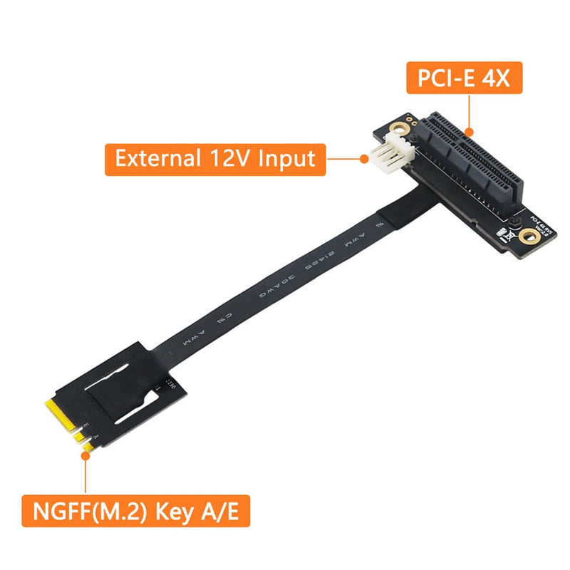 XT-XINTE M.2 NGFF Dual Key A-E to PCI-E Adapter Convert Cable - Connect with Confidence - Seamles...