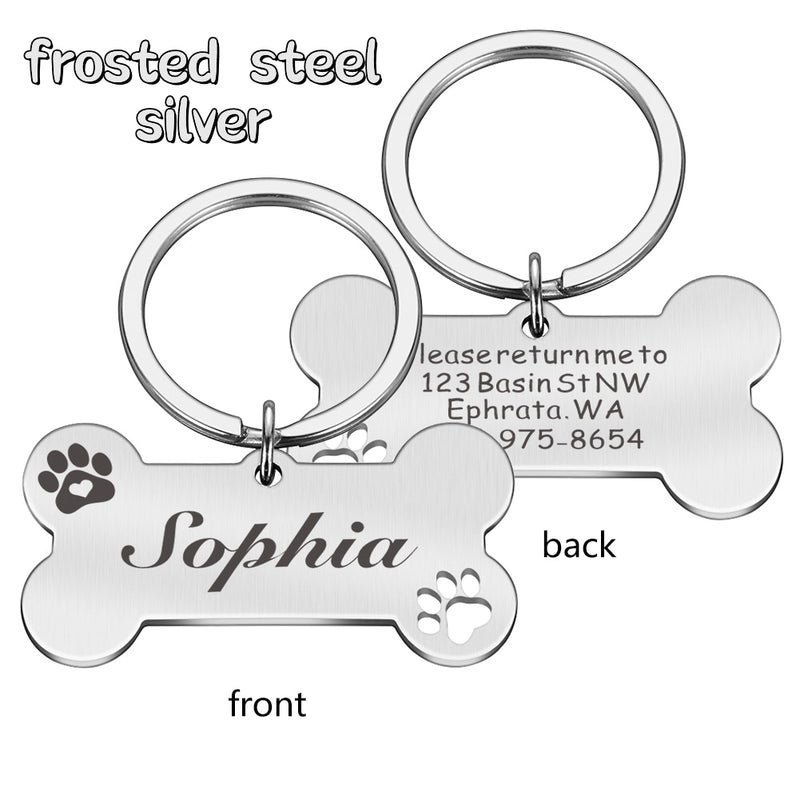 Personalized Pet Dog Name Tags - Keep Your Furry Friend Safe and Stylish with Free Engraving!