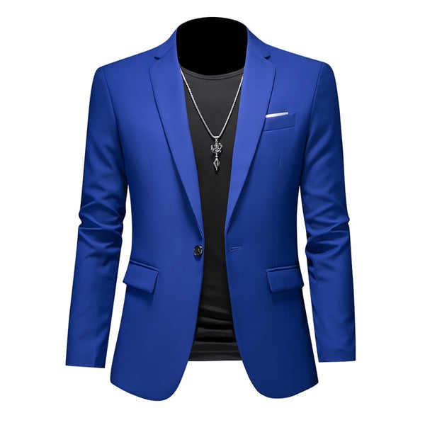 BERRY'S BUYS™ High Quality Business Slim Fit Single Buttons Suits Jacket - Elevate Your Style with Comfort and Elegance. - Berry's Buys