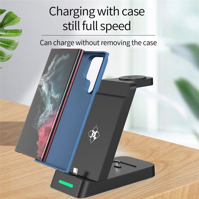 VIKEFON 100W 3 In 1 Wireless Charger Stand - Charge All Your Apple Devices at Once - Fast and Con...