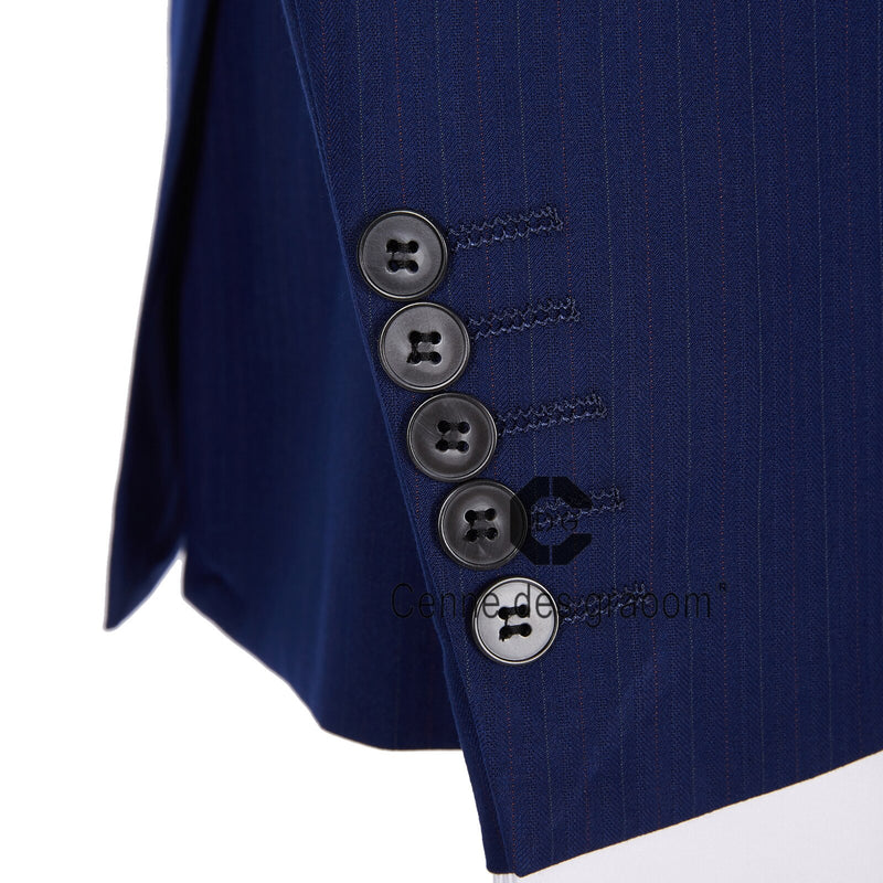 BERRY'S BUYS™ Cenne Des Graoom Tailor-Made 3 Pieces Stripe Suit - Look Sharp and Stylish with this Versatile Wardrobe Essential - Berry's Buys