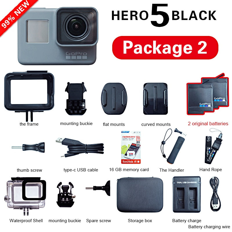BERRY'S BUYS™ GoPro Hero 5 Black Action Camera - Capture Every Detail of Your Adventure - Perfect for Extreme Sports and Aerial Photography - Berry's Buys
