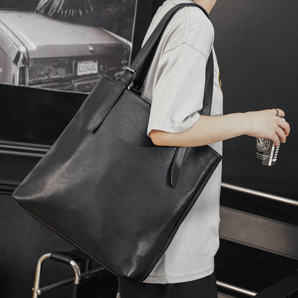 Soft Leather Tote Bag for Men - The Perfect Blend of Style and Function - Upgrade Your Accessorie...
