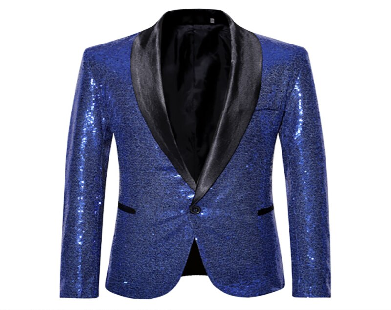 Shiny Gold Sequin Blazer Jacket - Stand out from the crowd with this HIP HOP inspired blazer - Pe...