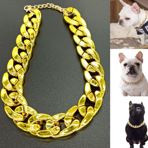 Small Dog Snack Chain Teddy French Bulldog Necklace - Style and Comfort for Your Furry Best Frien...