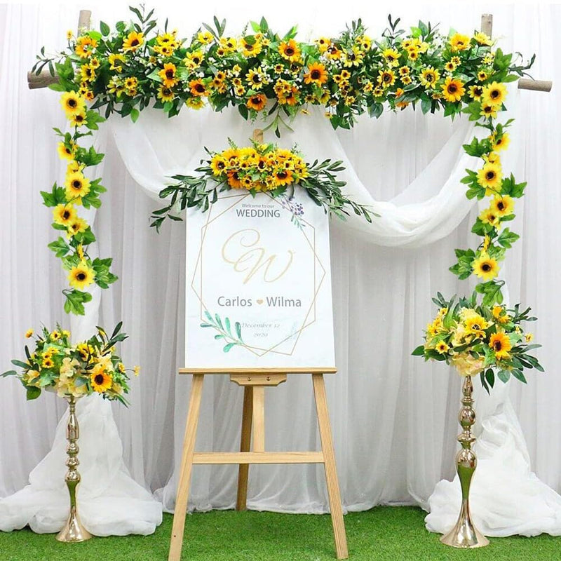 BERRY'S BUYS™ Artificial Sunflower Garland - Add Natural Beauty to Any Space - Versatile and Customizable Decoration - Berry's Buys