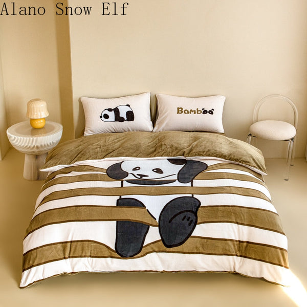 Luxury Autumn Winter Warm White Bedding Set - Stay Cozy and Stylish All Season Long - Premium Qua...