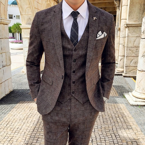 Plaid Suit Set - Upgrade Your Wardrobe with Style and Comfort - Perfect for Any Occasion