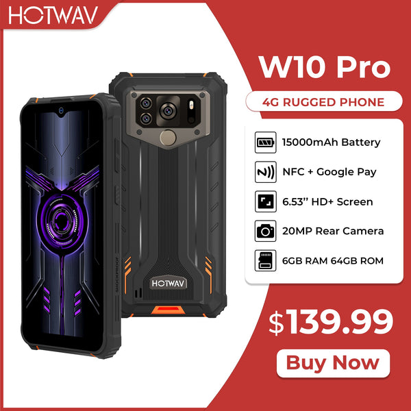 BERRY'S BUYS™ HOTWAV W10 Pro/W10 Octa-Core Smartphone - Stay connected in the toughest environments - Massive 15000mAh battery - Berry's Buys