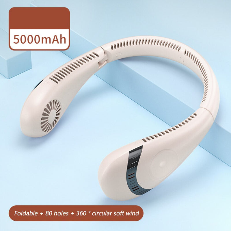 BERRY'S BUYS™ 4000mAh Cooling Hanging Neck Fan - Stay Cool and Comfortable Anywhere - Up to 16 Hours of Refreshing Breeze - Berry's Buys