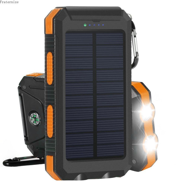 Portable Solar Power Bank - Keep your devices charged on the go - Charge anywhere with solar power!