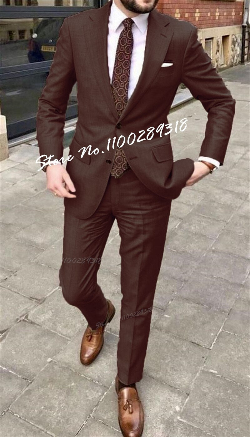 BERRY'S BUYS™ 2023 New Handsome Casual 2 Piece Suit for Men - Look Sharp and Stylish at Any Occasion - Perfect Blend of Comfort and Sophistication - Berry's Buys
