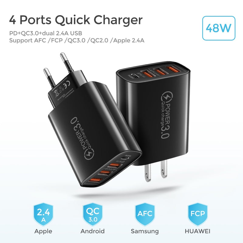 BERRY'S BUYS™ 60W USB C Charger - Charge up to 4 devices simultaneously and never miss a beat - Berry's Buys