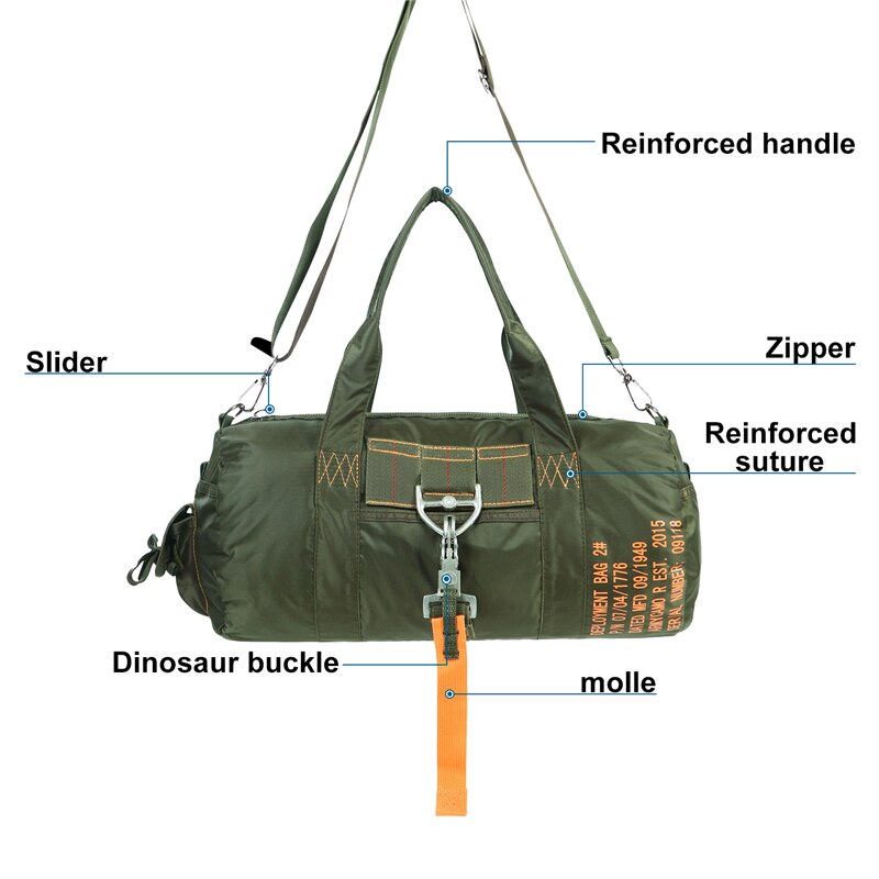 LQARMY Tactical Parachute Sport Duffle Bag - Your Ultimate Adventure Companion - Durable, Versati...
