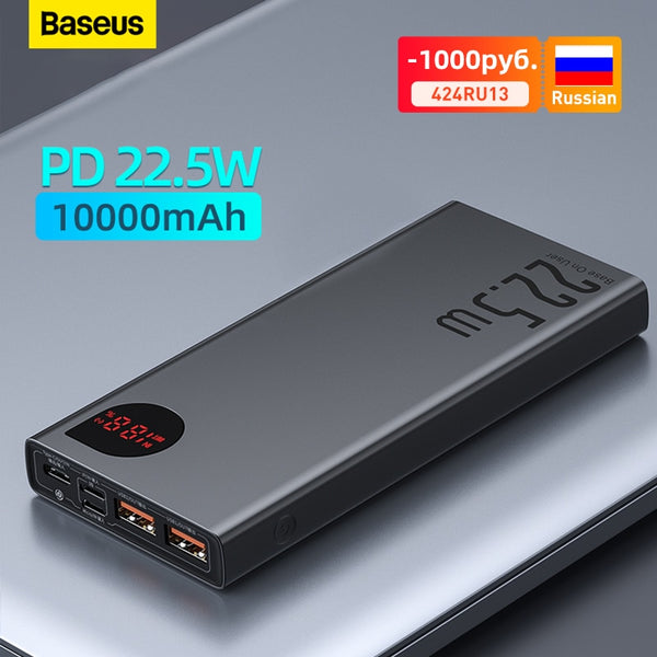 BERRY'S BUYS™ Baseus Power Bank 10000mAh - Charge All Your Devices On-The-Go - Never Run Out of Battery Again! - Berry's Buys