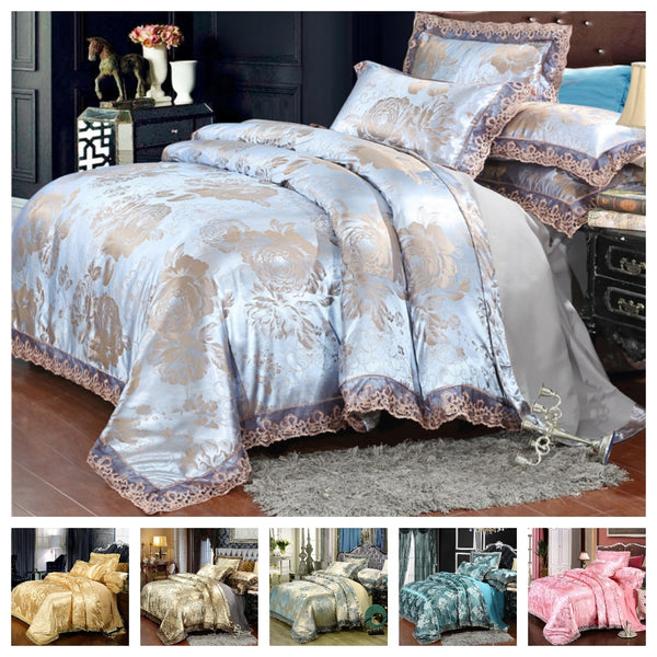 Satin Jacquard Bedding Set - Add Elegance and Comfort to Your Bedroom - Experience the Ultimate i...