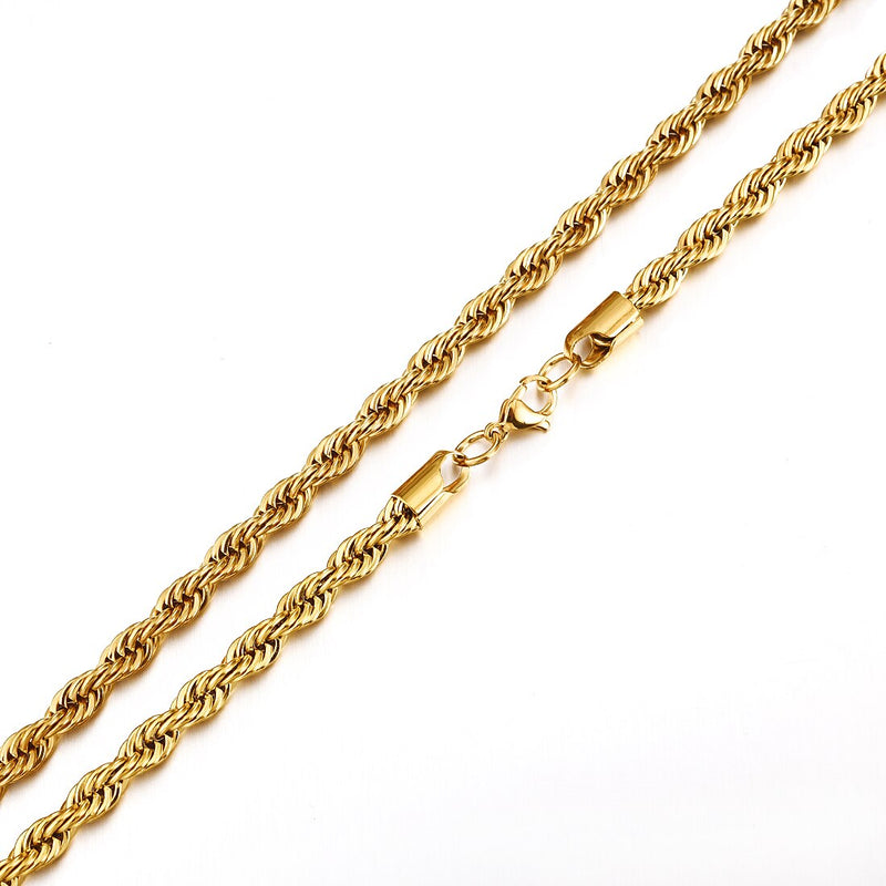LIEBE ENGEL Gold Color Solid Chain Necklace - Elevate Your Look with Classic Elegance and Durability