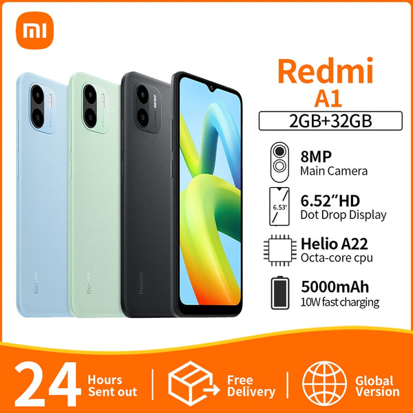 Xiaomi Redmi A1 Global Version - Versatile, Powerful and Affordable Smartphone with Dual Rear Cam...