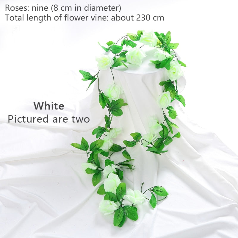 Silk Artificial Ivy Rattan Leaf Garland - Add a Touch of Elegance to Your Space - Durable and Lon...