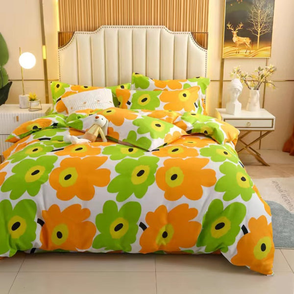JUSTCHIC Spring Summer Pastoral Flower Printed Polyester Duvet Cover - Bring the Serenity of a Co...