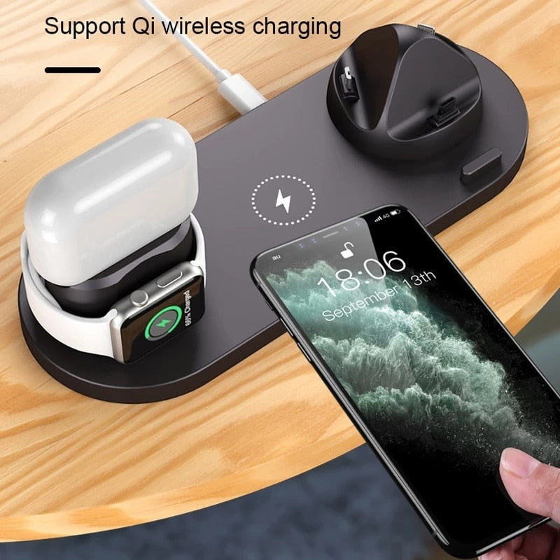 BERRY'S BUYS™ 30W 7 in 1 Wireless Charger Stand Pad - Charge All Your Apple Devices Simultaneously - Never Deal with Tangled Cords Again! - Berry's Buys