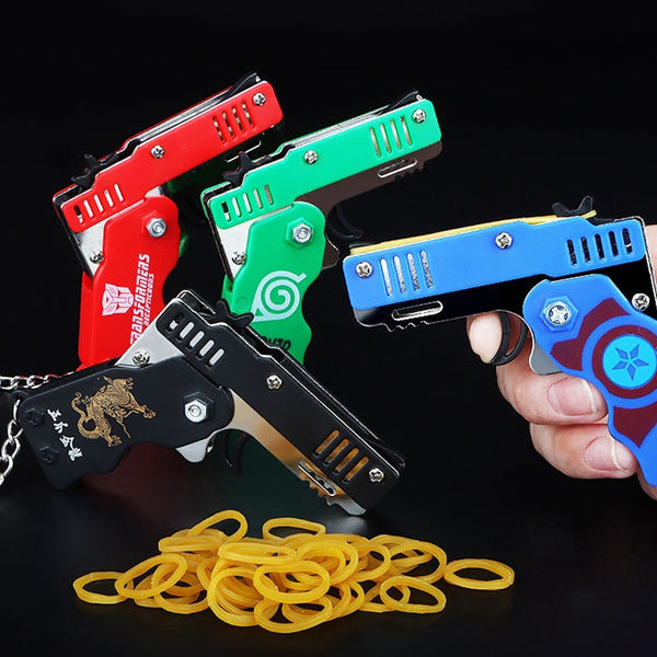 Mini Toy Metal Gun with Rubber Band - The Ultimate Adventure Companion for Kids - Compact, Durabl...