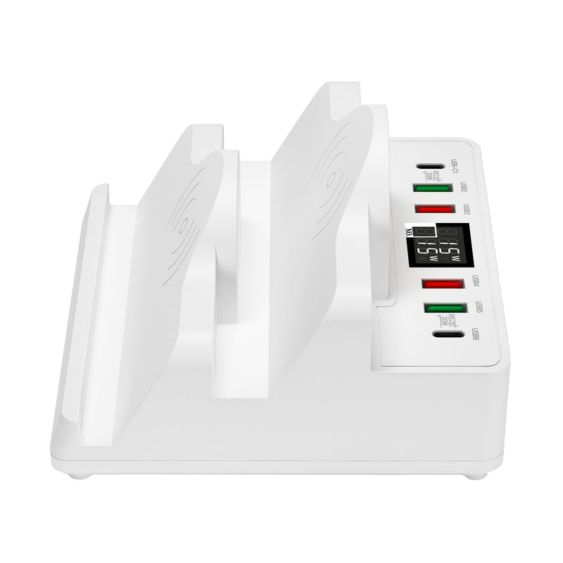BERRY'S BUYS™ 80W 8 in 1 20W PD Charger Station for Multiple Device 18W QC3.0 Fast Charging 15W Dual Wireless Charger Dock Station Stand - Berry's Buys