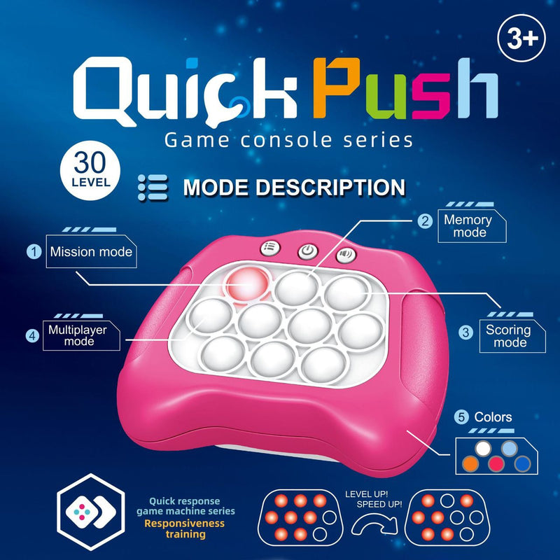 BERRY'S BUYS™ Hot Pop Quick Push Bubbles Game Console - Your Ultimate Stress-Buster - Relax and Play Anytime, Anywhere! - Berry's Buys