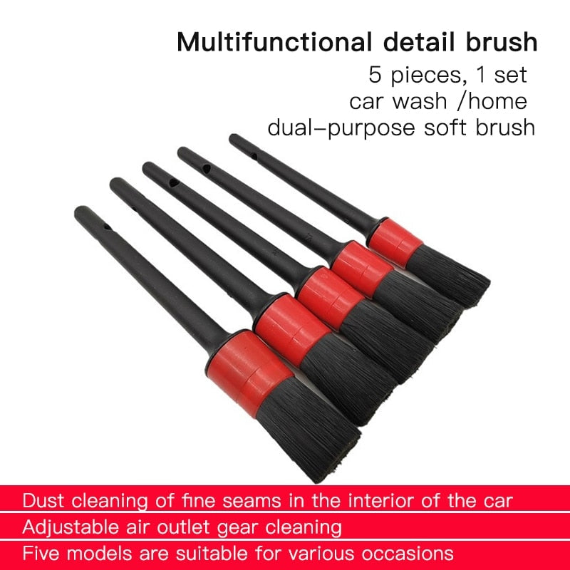 BERRY'S BUYS™ Car Wash Brush Detail Small Automotive Interior Cleaning Tool - Keep Your Car Looking Brand New - Clean Hard-to-Reach Areas with Ease - Berry's Buys