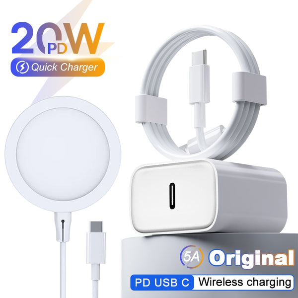 Original PD 20W Charger - Fast, Wireless Charging for Your Apple Devices - Charge up to 50% in Ju...