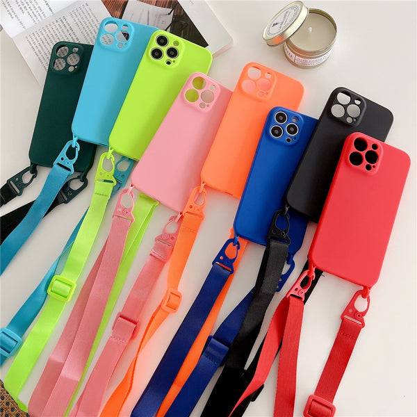 BERRY'S BUYS™ Crossbody Necklace Lanyard Cord Soft Silicone Phone Case - Keep Your iPhone Safe and Close to You Anytime, Anywhere! - Berry's Buys
