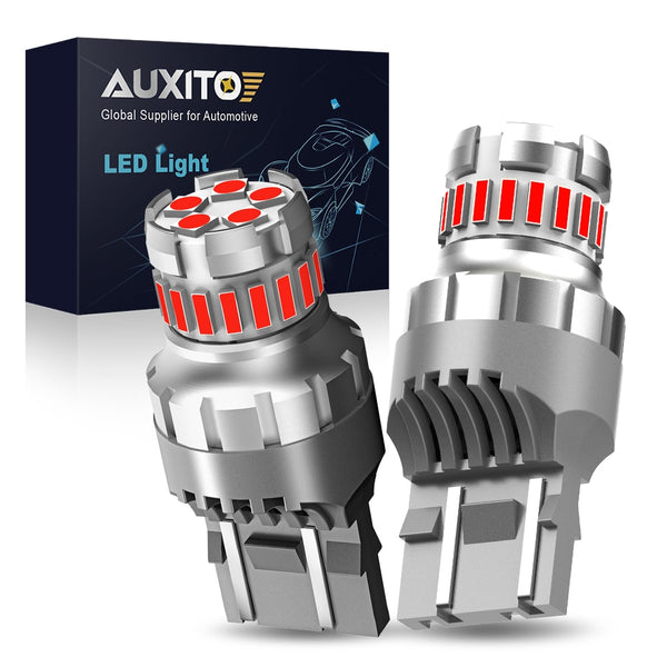 BERRY'S BUYS™ AUXITO 2Pcs T20 7443 LED Strobe Red Bulb - Experience Ultimate Brake Light Performance - Stay Visible and Safe on the Road - Berry's Buys