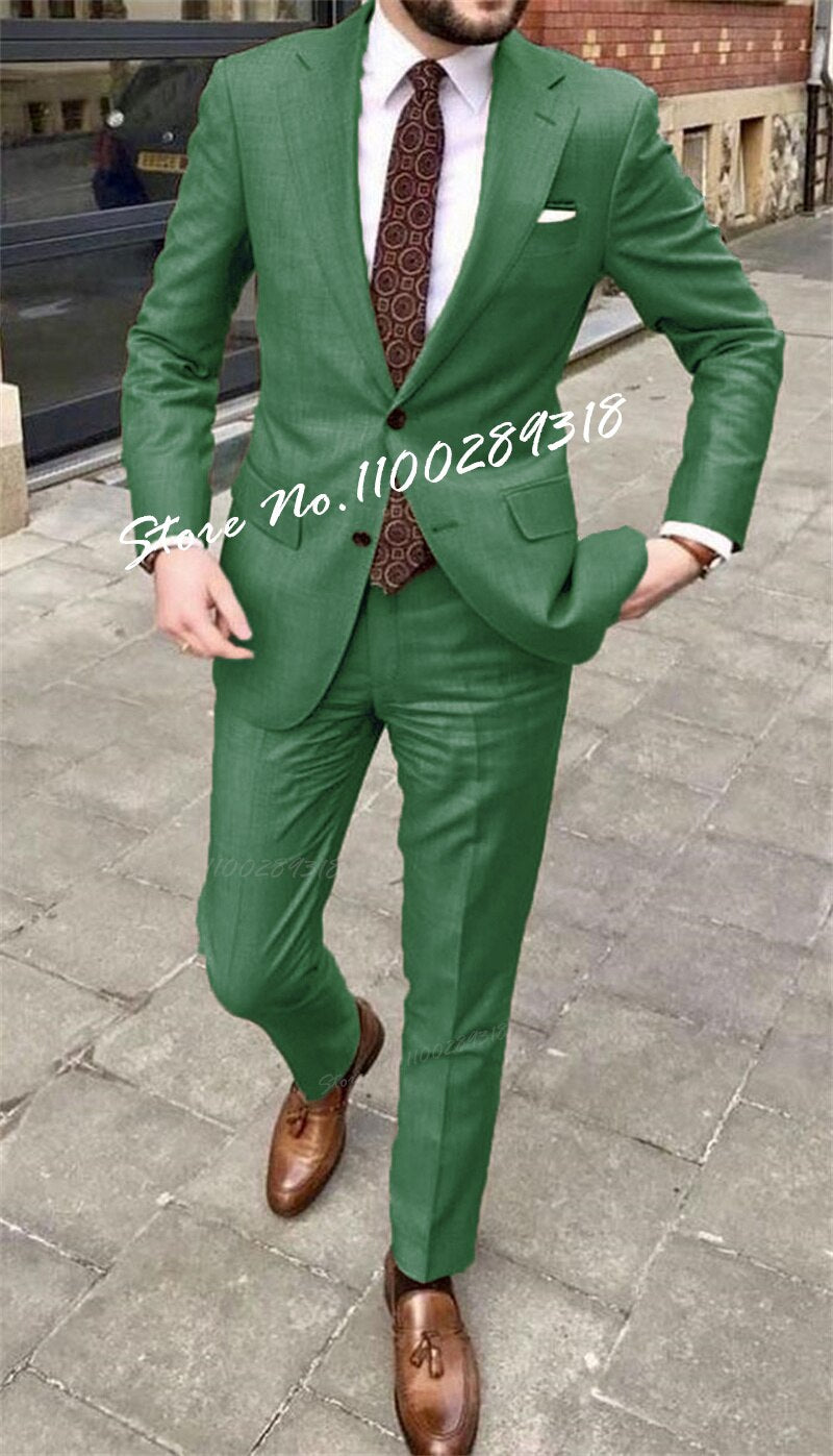 BERRY'S BUYS™ 2023 New Handsome Casual 2 Piece Suit for Men - Look Sharp and Stylish at Any Occasion - Perfect Blend of Comfort and Sophistication - Berry's Buys