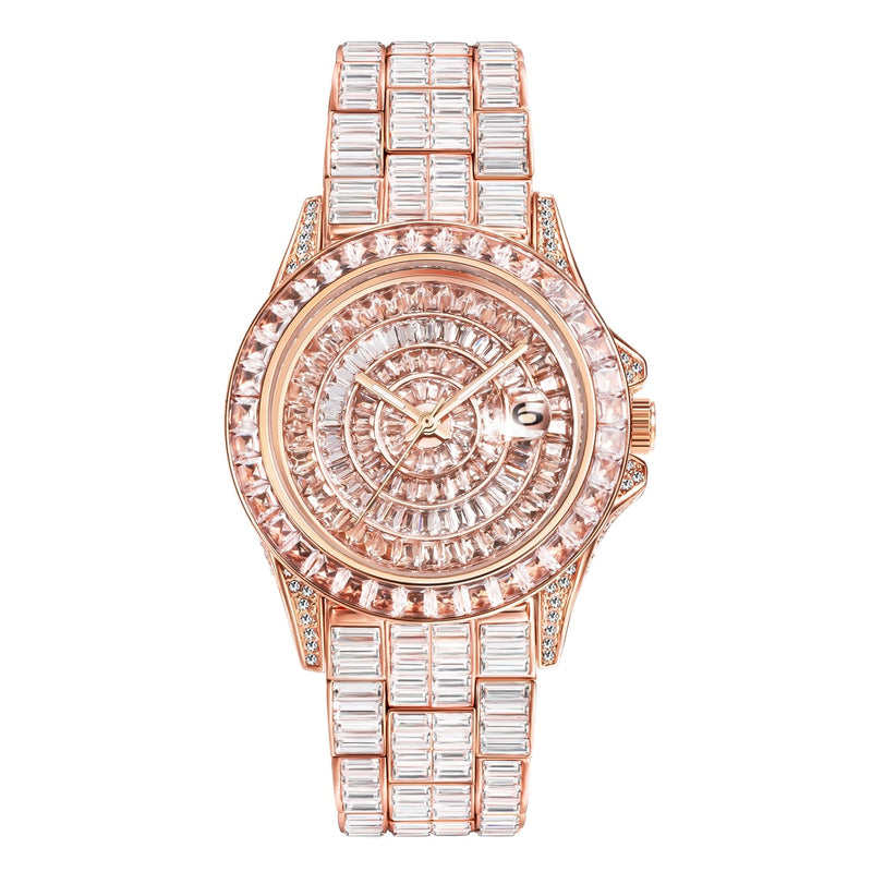MISSFOX High End Luxury Watch - Elevate Your Style with Diamond-Studded Sophistication and Durabi...
