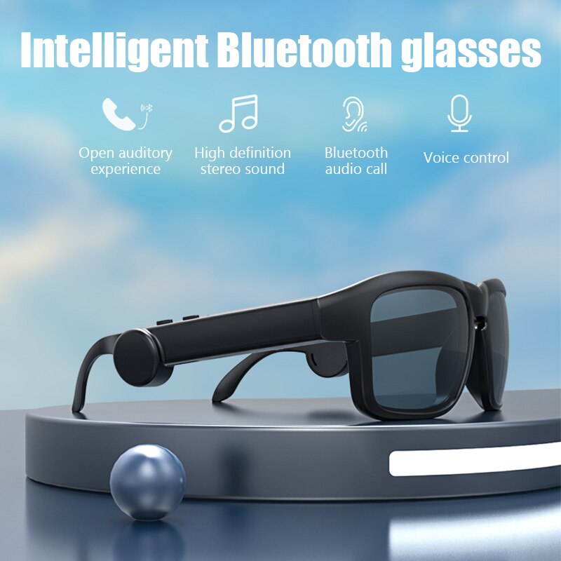 Wireless Smart Bluetooth 5.0 Glasses Headset - Stay Connected in Style - Enjoy Your Music and Pro...