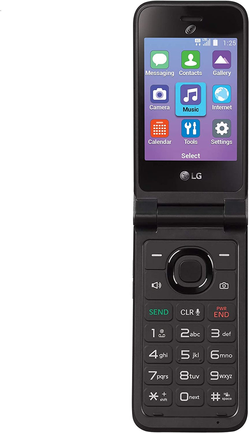 TracFone Carrier-Locked LG Classic Flip 4G LTE Prepaid Flip Phone- Black - 4GB - Sim Card Included – CDMA - Berry's Buys
